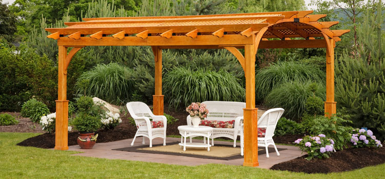 Cedar Wood Pergola Installation in Van Nuys, CA