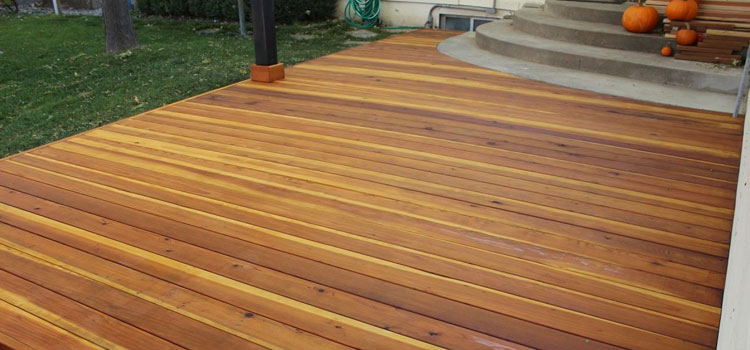 Smooth Redwood Decking in Van Nuys, CA